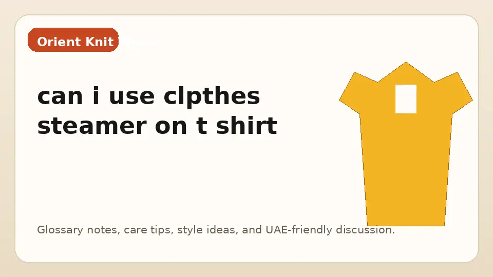 can i use clpthes steamer on t shirt