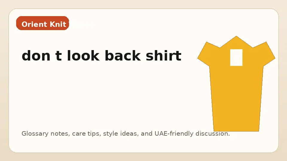 don t look back shirt