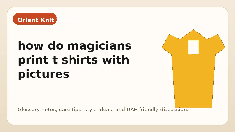 how do magicians print t shirts with pictures