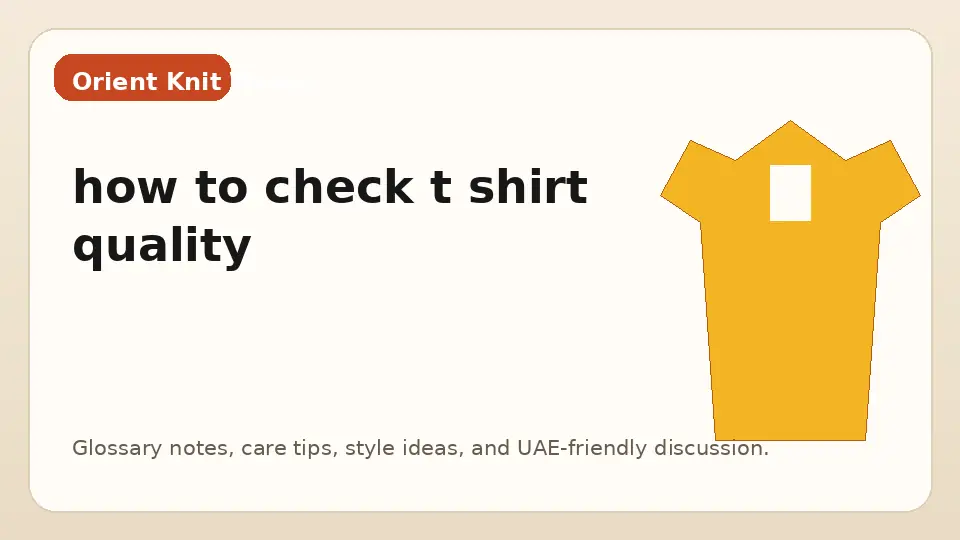 how to check t shirt quality