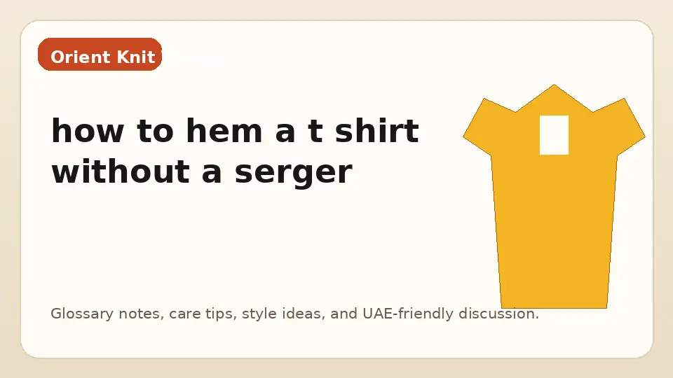 how to hem a t shirt without a serger
