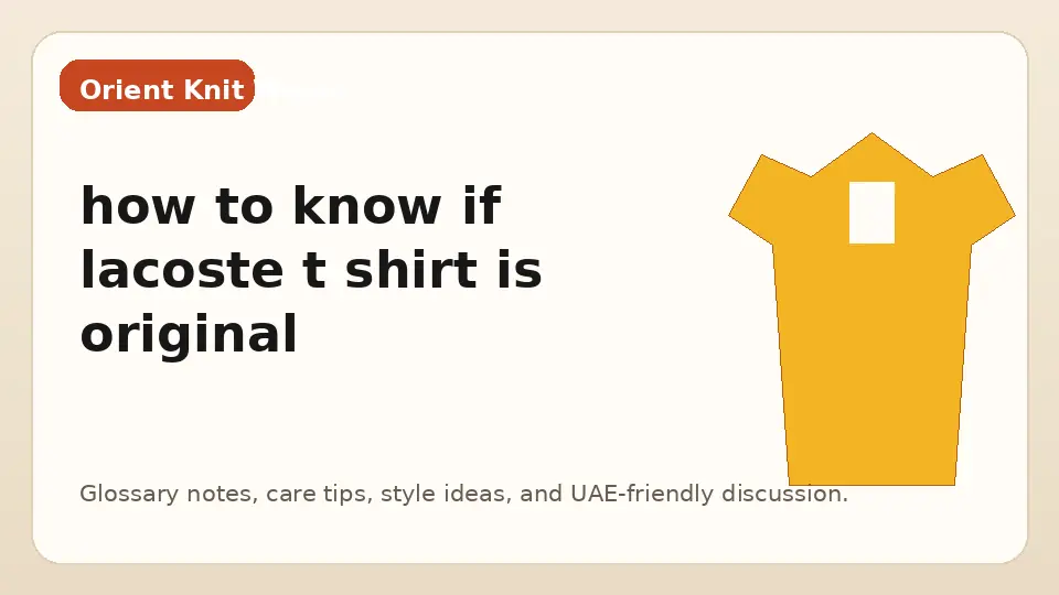 how to know if lacoste t shirt is original