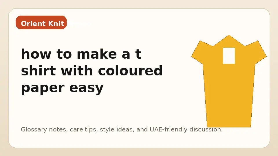 how to make a t shirt with coloured paper easy