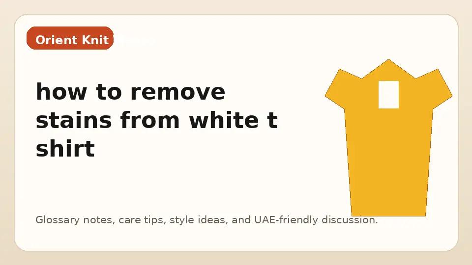 how to remove stains from white t shirt