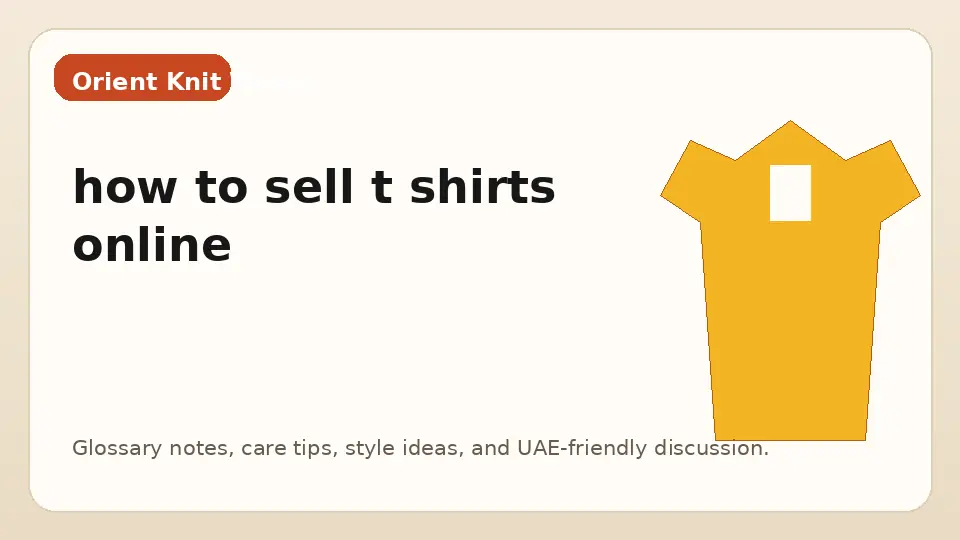 how to sell t shirts online