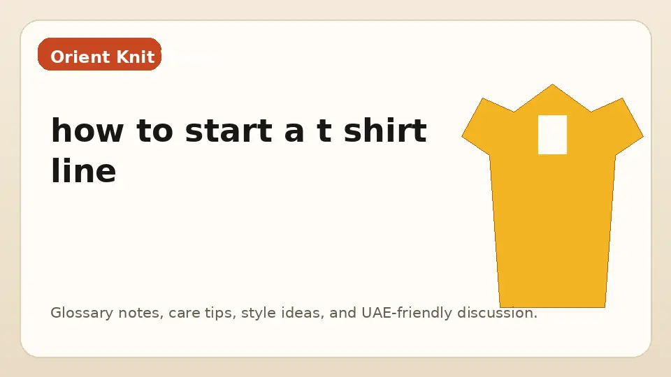 how to start a t shirt line
