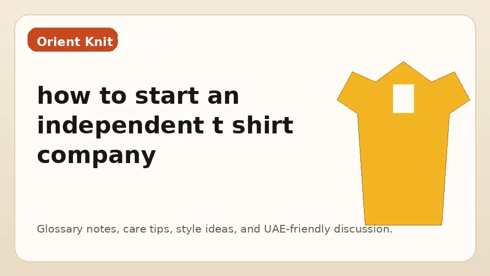 how to start an independent t shirt company