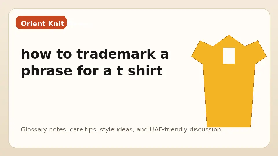 how to trademark a phrase for a t shirt
