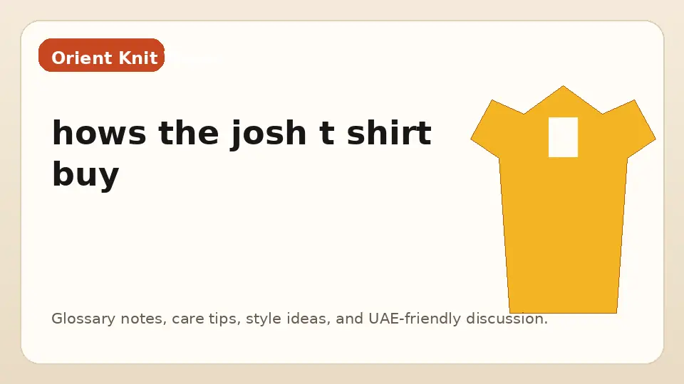 hows the josh t shirt buy