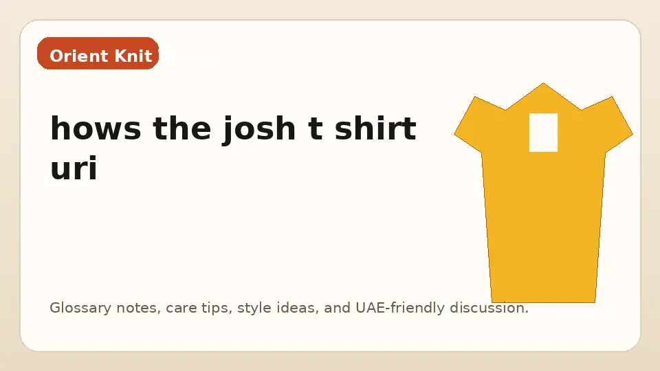 hows the josh t shirt uri