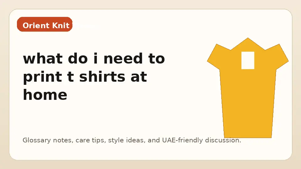 what do i need to print t shirts at home