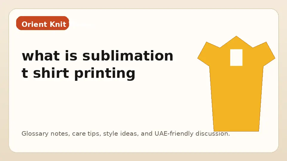 what is sublimation t shirt printing