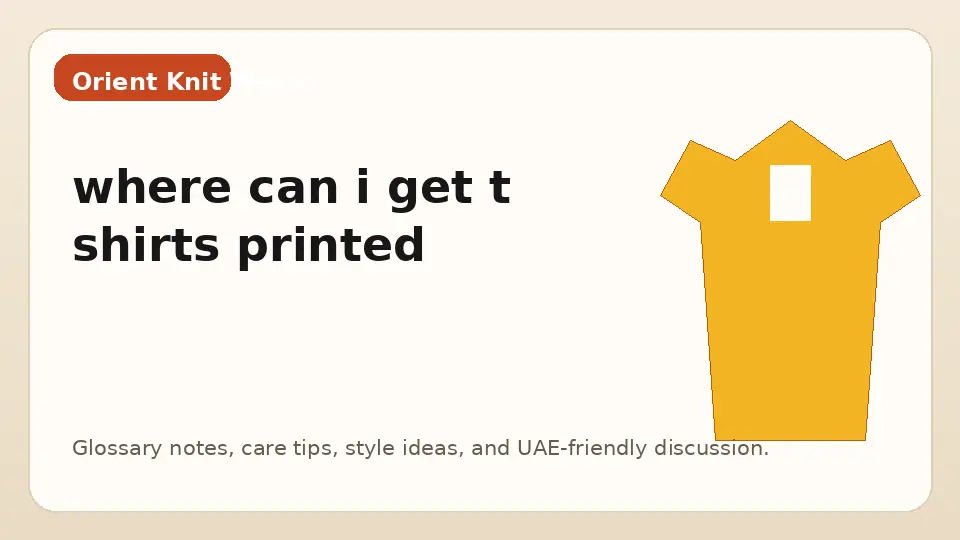 where can i get t shirts printed