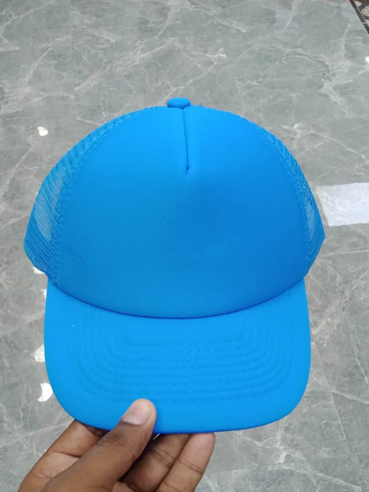 Polyester Foam Cap Aqua Blue Color | Trucker Caps | UAE